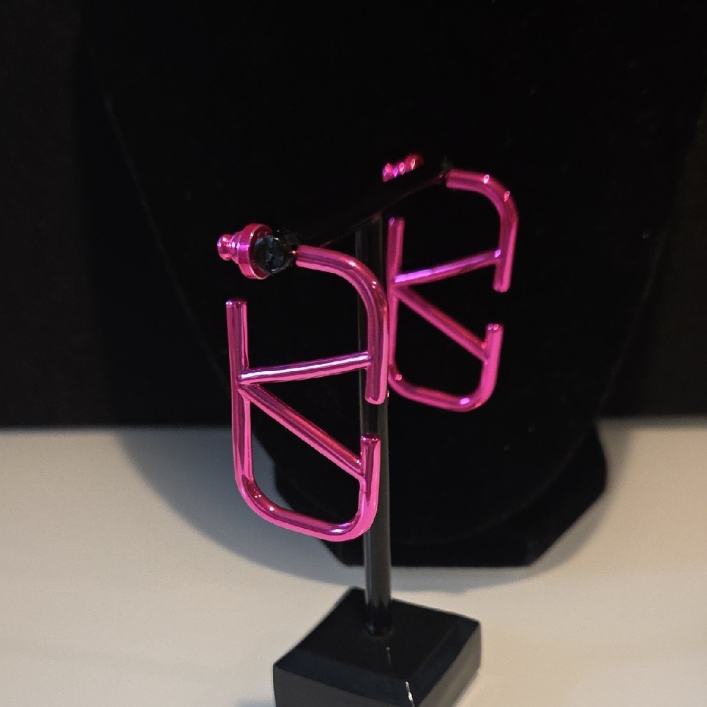 Pink Geometric Earrings